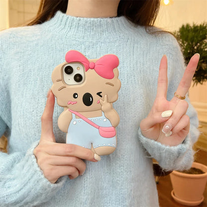 Pink Bow Koala iPhone Case