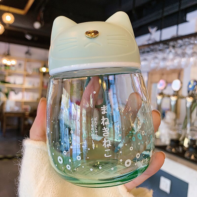 Cat Glass Bottle