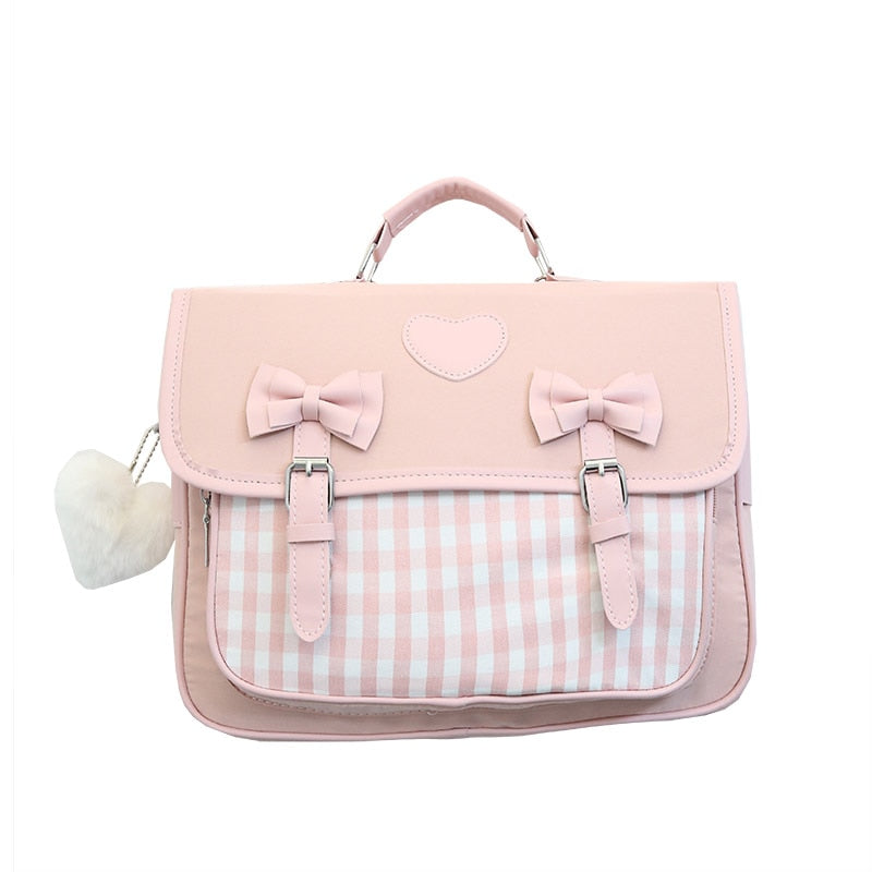 Gingham School Bag