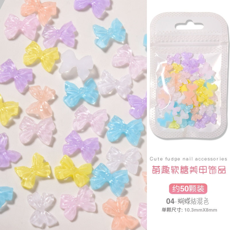 Shiny Pastel Nail Charms