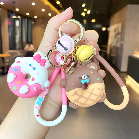 Tierische Donut-Freund-Schlüsselanhänger