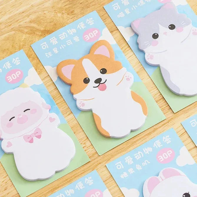 Kawaii Animal Hugs Sticky Notes