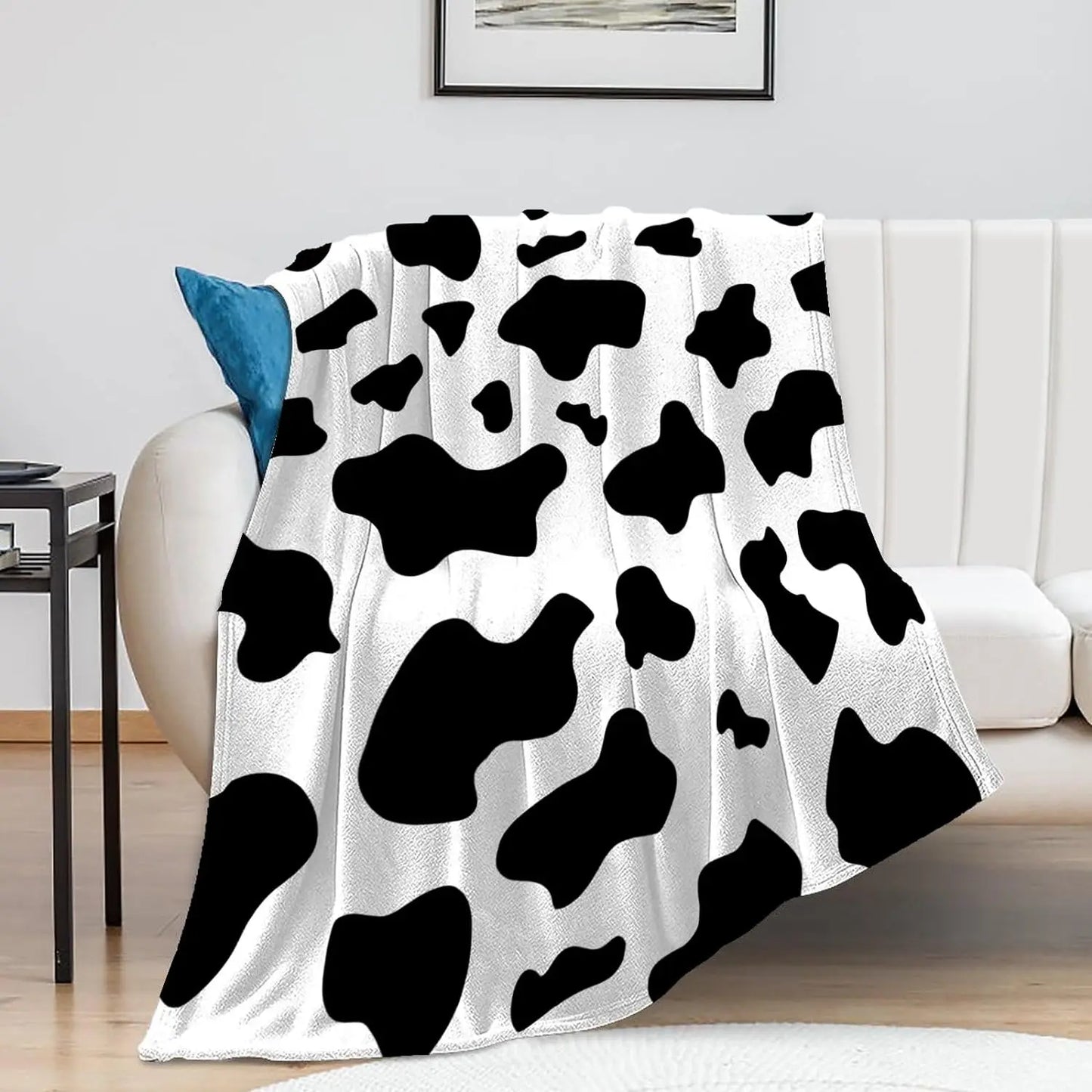 Cow Print Flannel Blanket