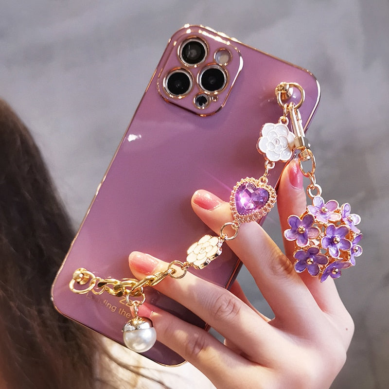 Gem and Flower Pendant Phone Case – Super Anime Store Gem and Flower Pendant Phone Case – Super Anime Store