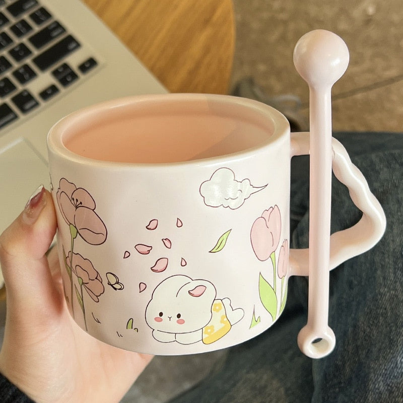 Flower Bunny Mugs