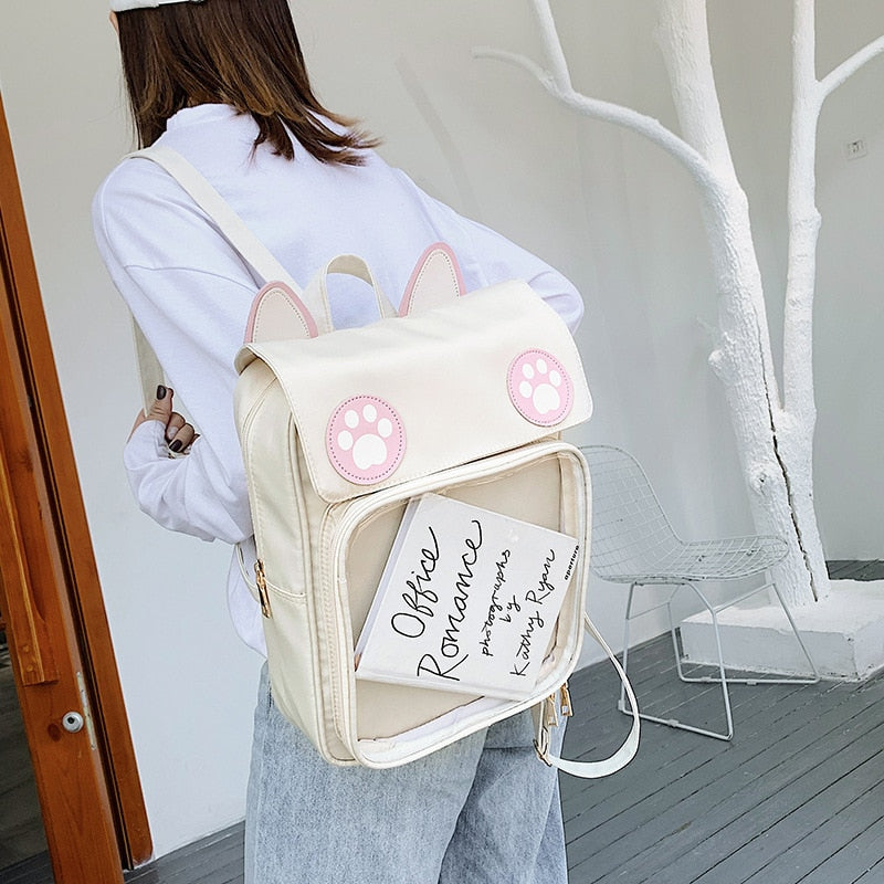 Clear Pocket Cat Backpack