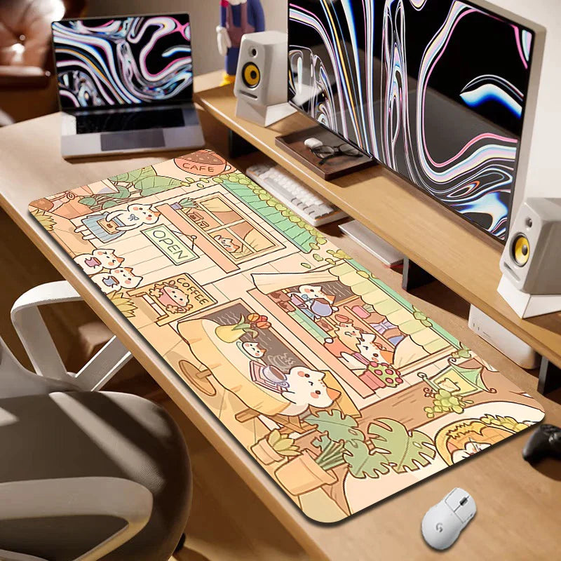 Kawaii Cat Cafe Desk Pad