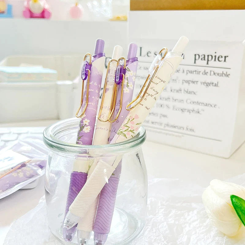 Purple Daisy Gel Pens