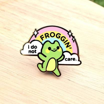 Fröhliche Frosch-Emaille-Pins