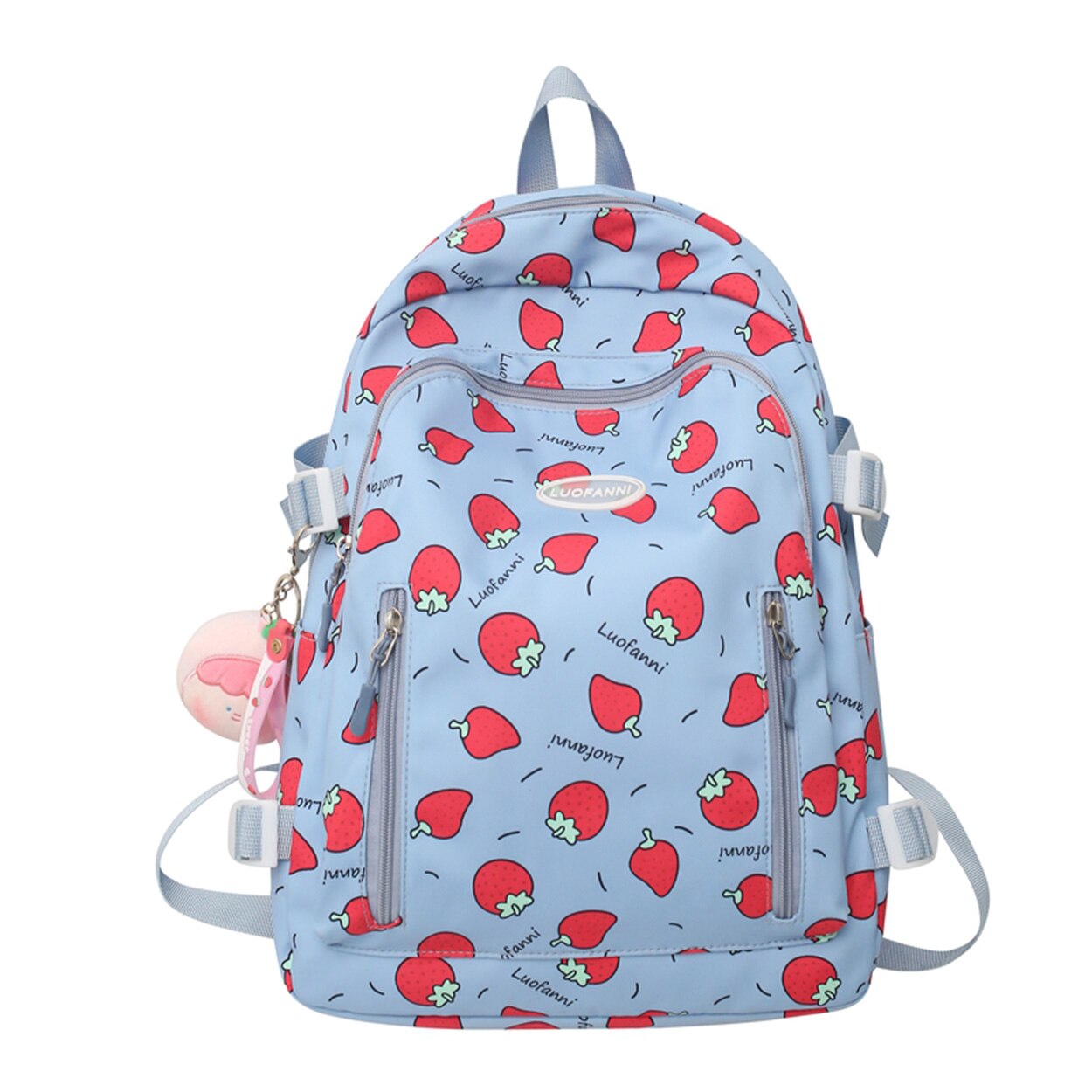 Strawberry Print Waterproof Backpack