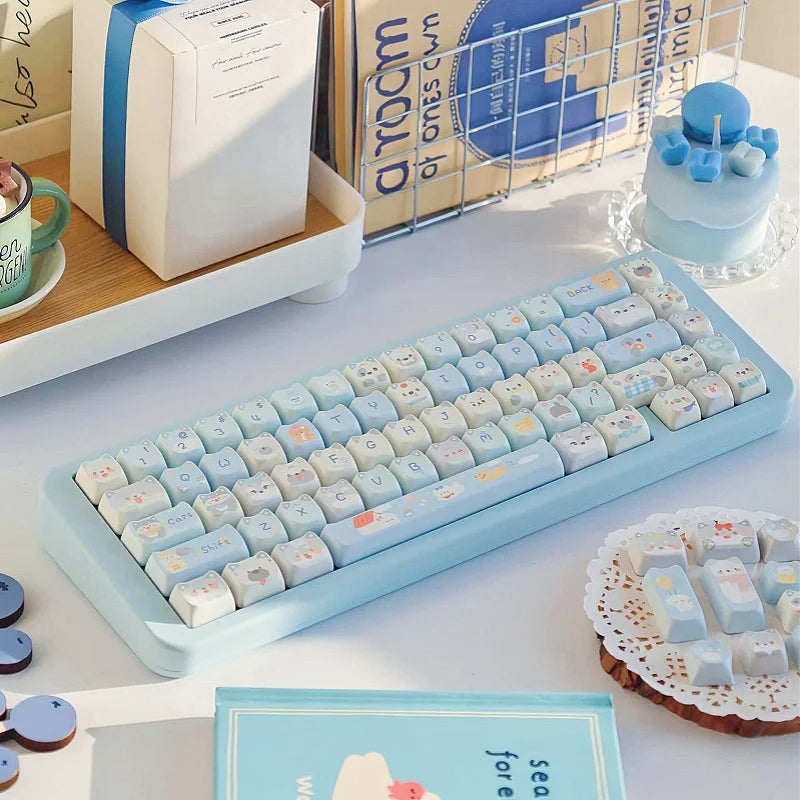 Kawaii Cat Keyboard Keycaps Set