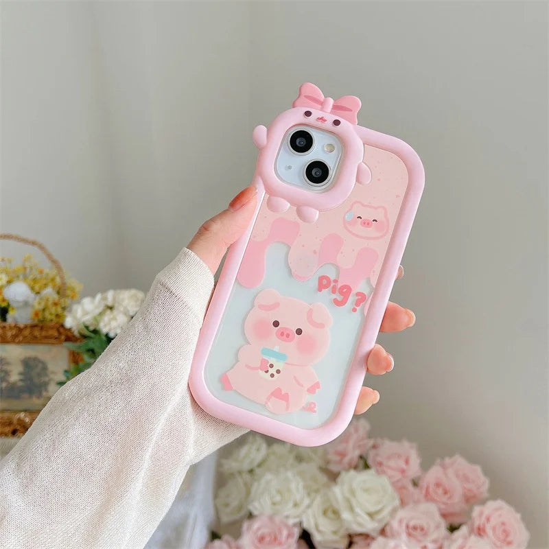 Kawaii Pigs iPhone Case