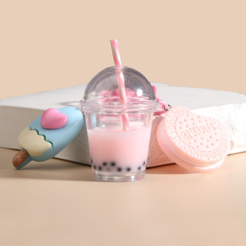 Bubble Tea &amp; Süßigkeiten Schlüsselanhänger