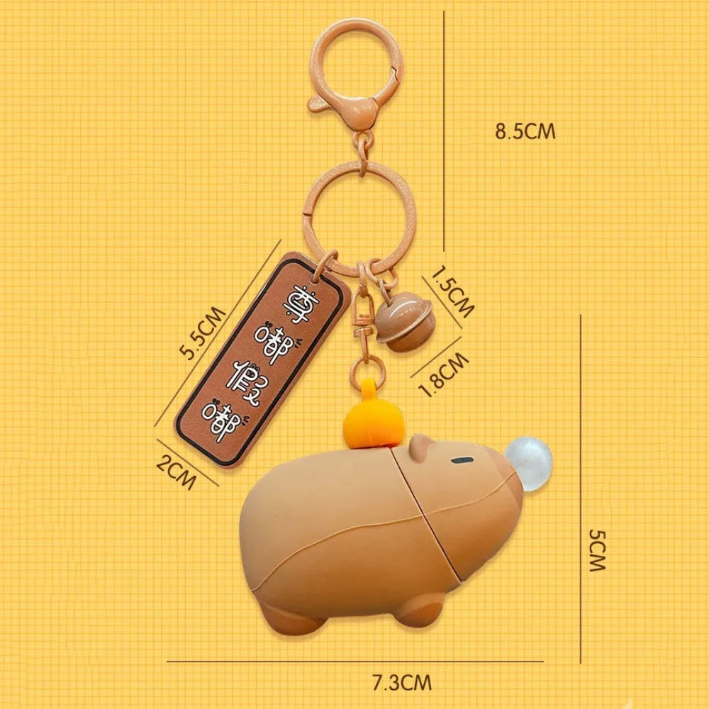 Capybara Squeeze Toy Keychain