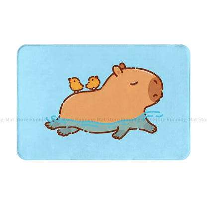 Swimming Capybara Bath Mat