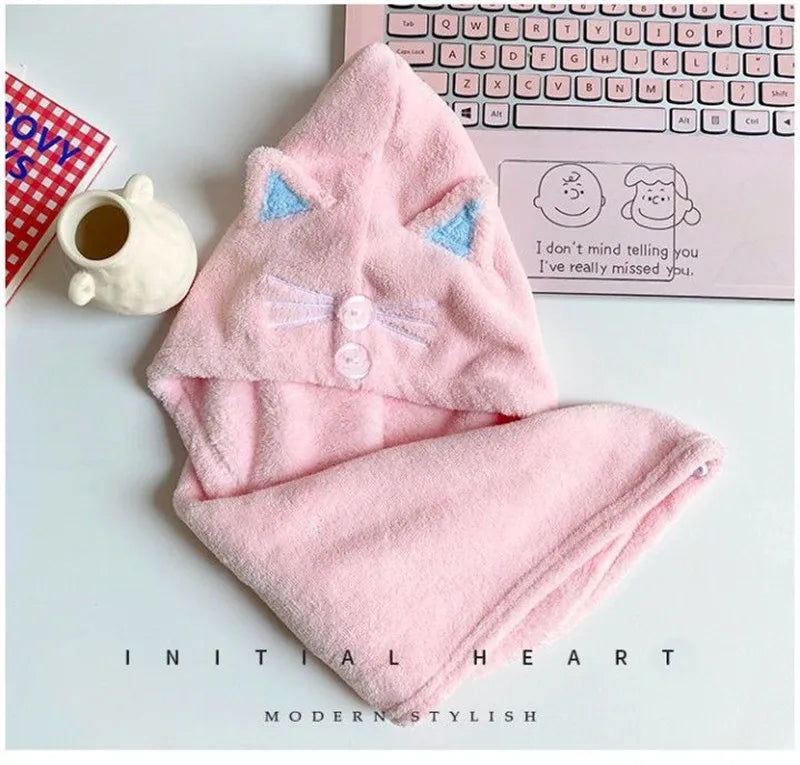 Kawaii Cat Ears Hair Towel