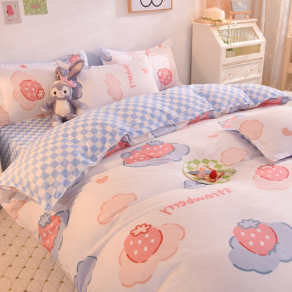 Sweeet Strawberry Print Bedding Set