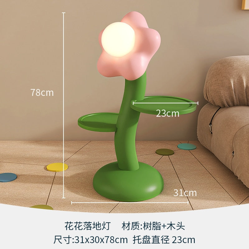 Flower Floor Lamp Table