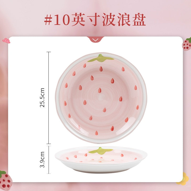 Erdbeer-Keramikgeschirr