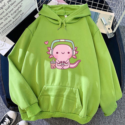 Axolotl Gamer Kapuzenpullover