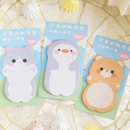 Kawaii Animal Hugs Sticky Notes