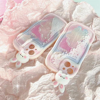 Pink Bunny Pearl Quicksand Case