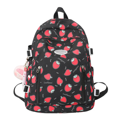 Wasserdichter Rucksack mit Erdbeer-Print