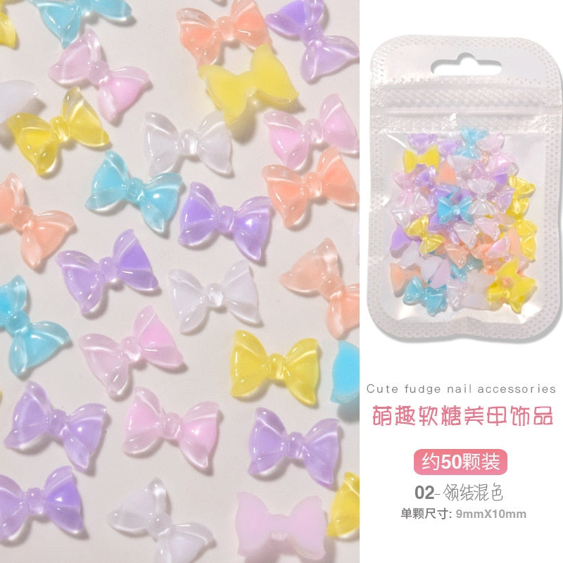 Shiny Pastel Nail Charms