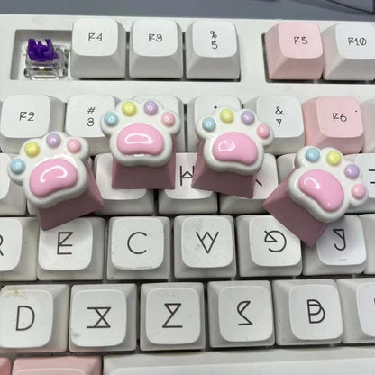 Rainbow Beans Cat Paw Keycaps