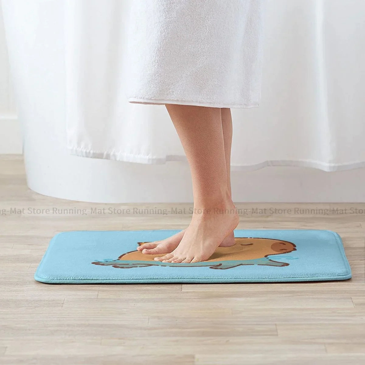 Swimming Capybara Bath Mat