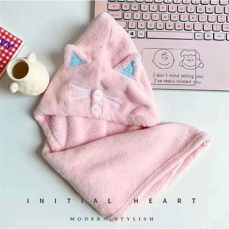 Kawaii Cat Ears Hair Towel