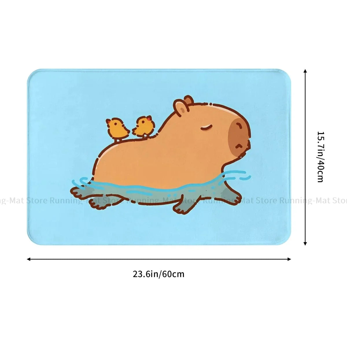 Schwimmende Capybara-Badematte