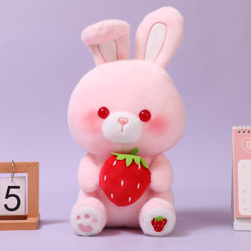 Strawberry Bear and Bunny Plushies