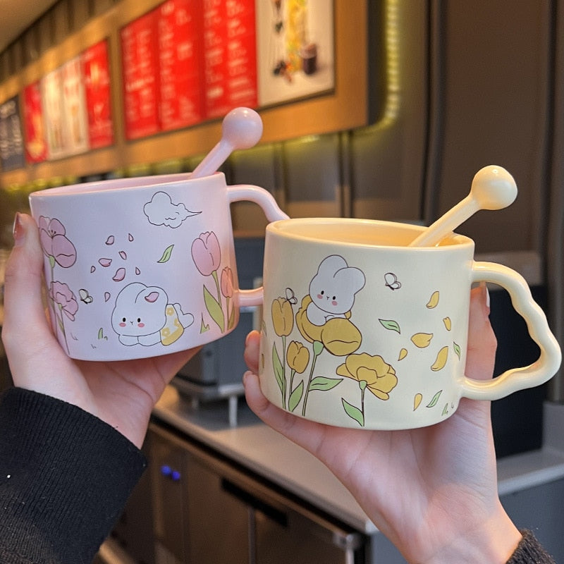 Flower Bunny Mugs