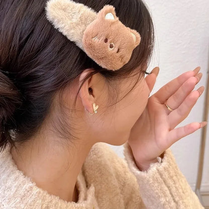 Bunny & Bear Plush Hair Clips