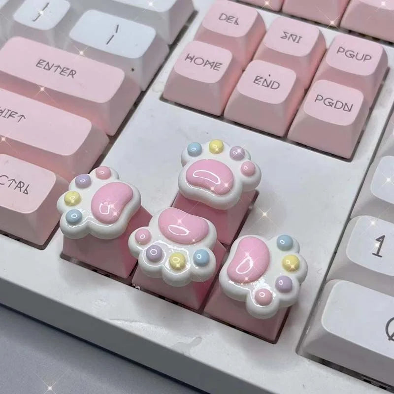 Rainbow Beans Cat Paw Keycaps