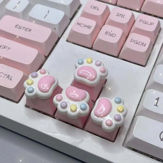 Rainbow Beans Cat Paw Keycaps