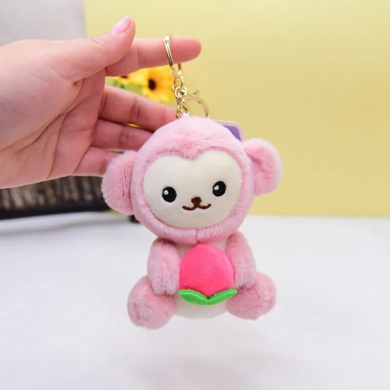 Tulip Monkey Plushie Keychain