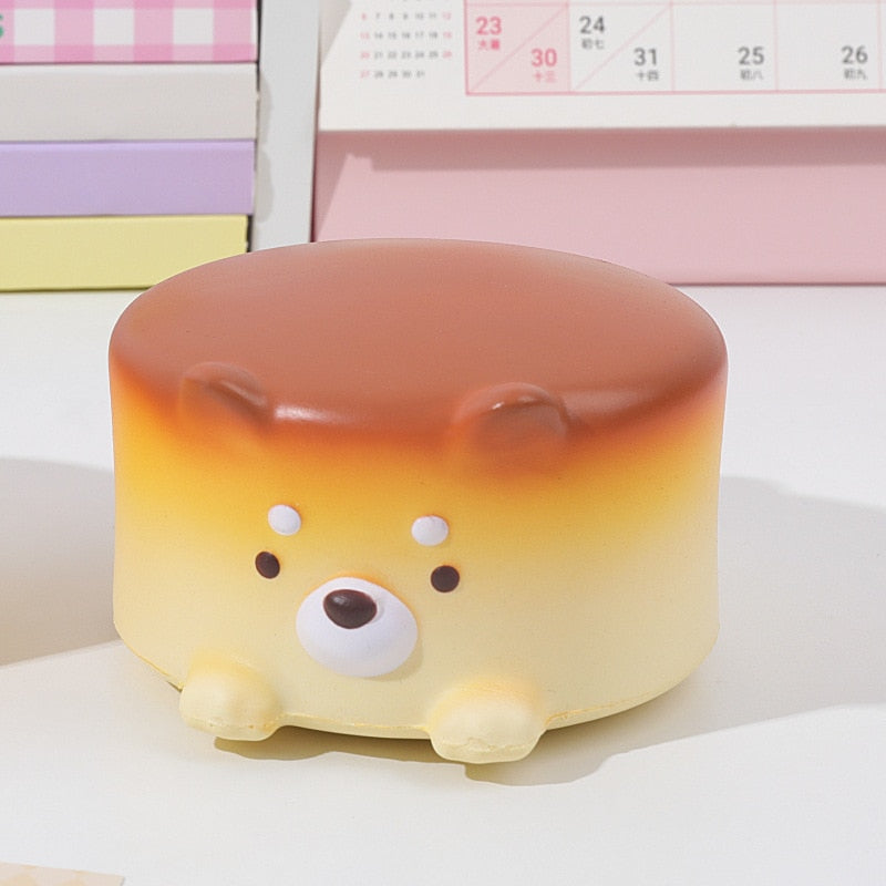 Cheesecake Puppy Squish Toy