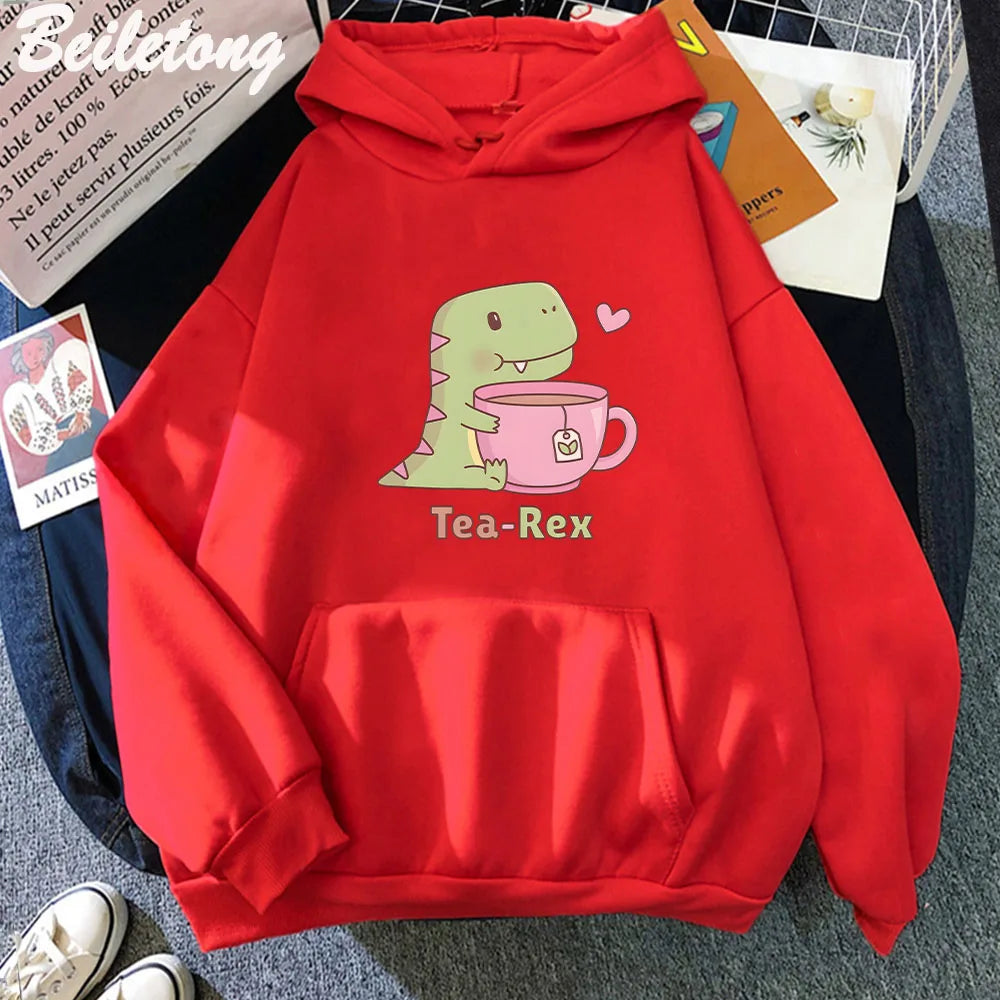 "Tea-Rex" Dinosaur & Tea Lover Hoodie