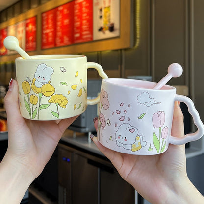 Flower Bunny Mugs