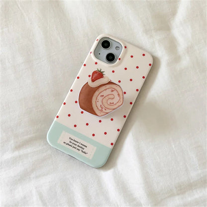 Strawberry Swiss Roll iPhone Case