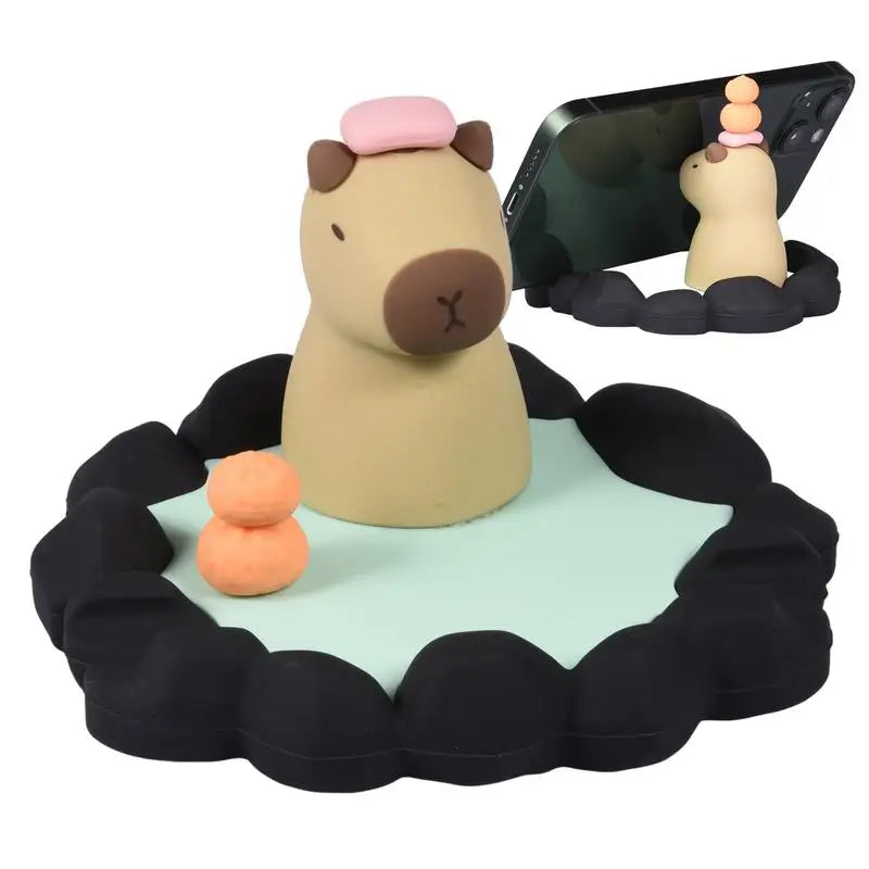 Niedlicher Capybara-Badetelefonständer