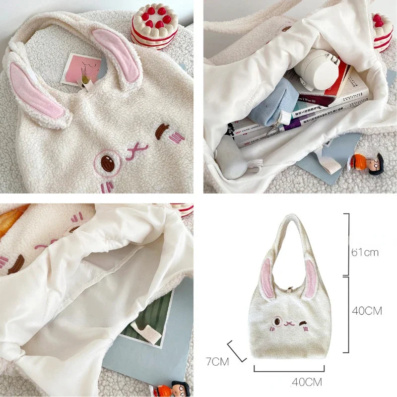 Kawaii Bunny & Bear Tote Bags