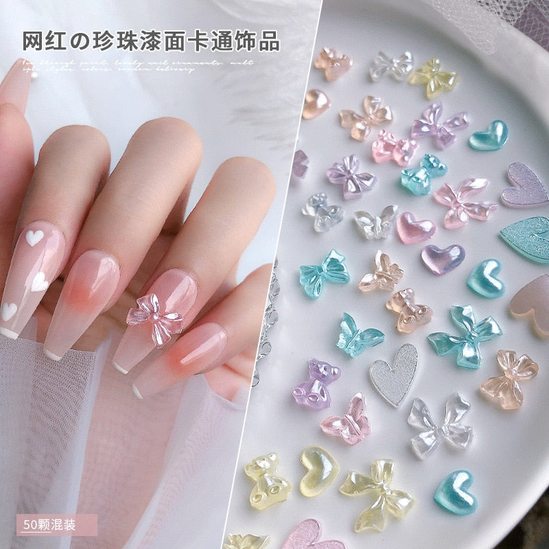 Shiny Pastel Nail Charms