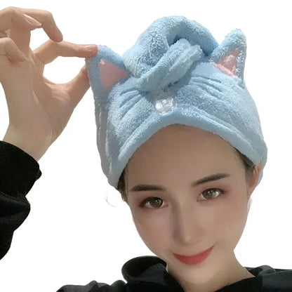 Kawaii Cat Ears Hair Towel