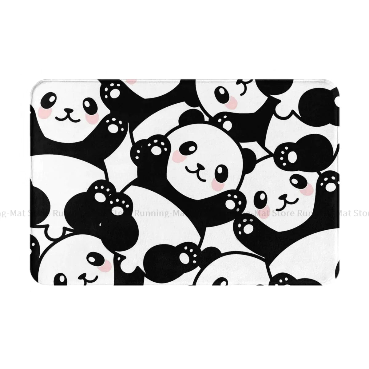 Playful Pandas Non-Slip Bath Mat