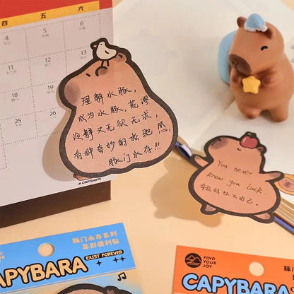 Cute Capybara Sticky Notes Set