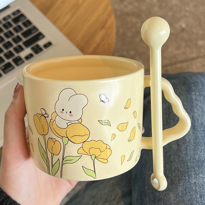 Flower Bunny Mugs