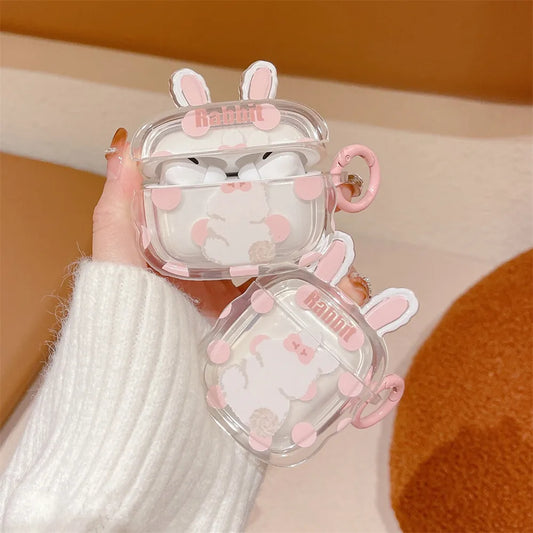 Bunny Ears Transparent AirPods Case